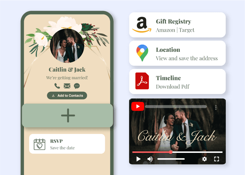 Mobile website for weddings